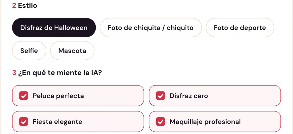 El estilo Disfraz de Halloween de Perdon Trend con sus cuatro mentiras marcadas: peluca perfecta, disfraz caro, fiesta elegante y maquillaje profesional