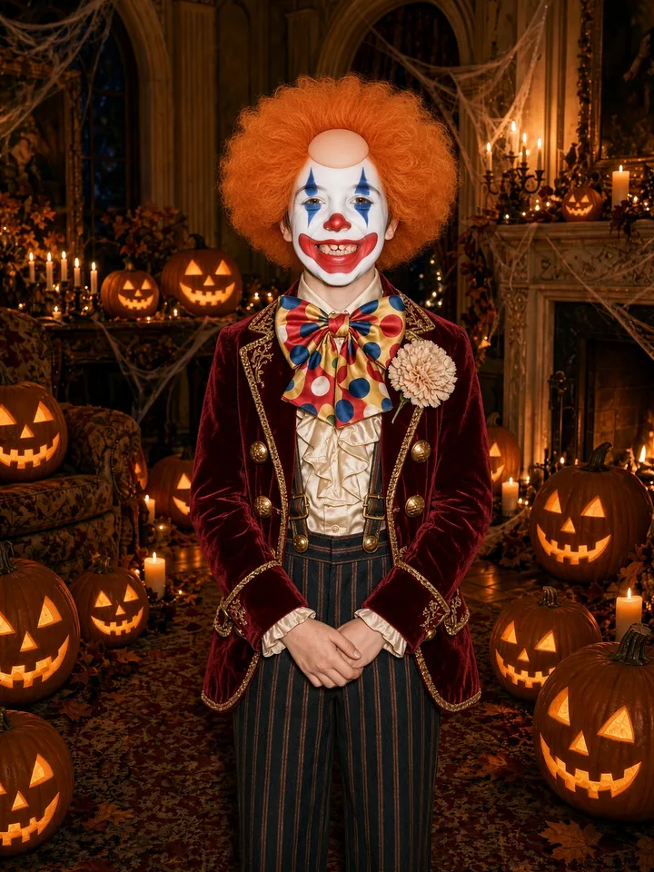 Clown costume: "this was my halloween costume"