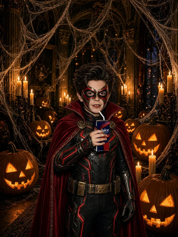 Superhero costume: "this was my halloween costume"